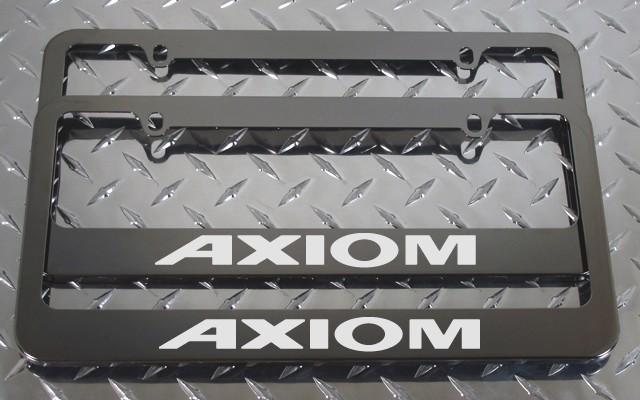 2 brand new isuzu axiom gunmetal license plate frame + screw caps