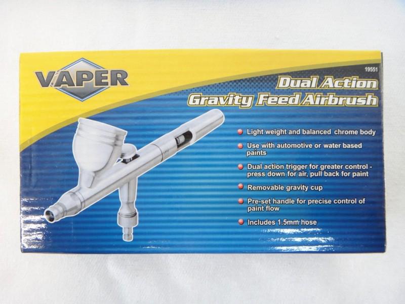 Brand new vaper dual action gravity feed airbrush 19551 light weight spray gun