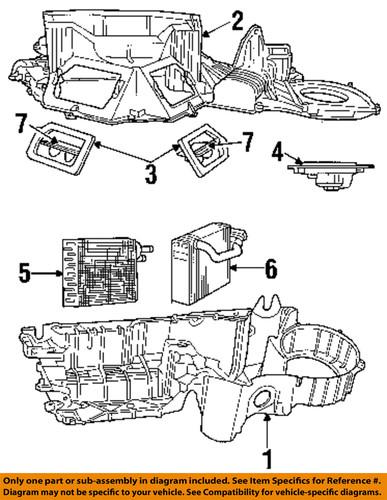 Dodge oem 5086518aa a/c evaporator core case-cover