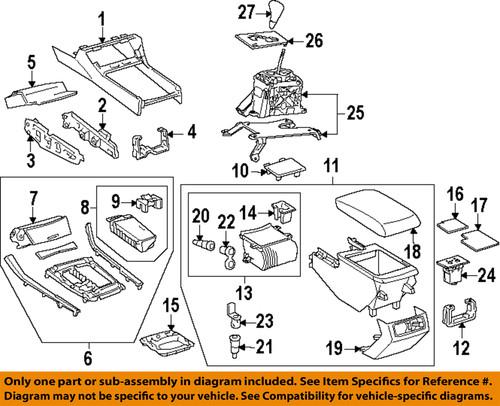 Toyota oem 5883907020 center console-hole cover