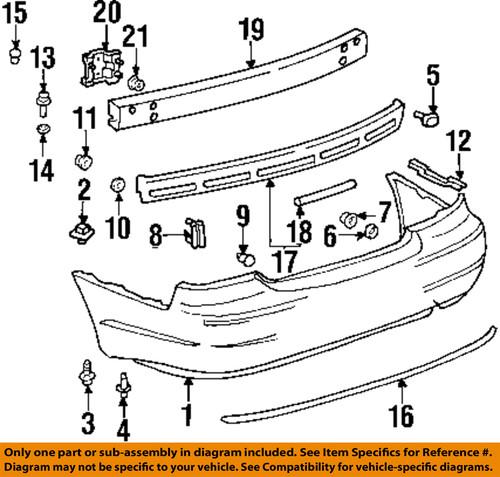 Toyota oem 52575ac020 rear bumper-retainer