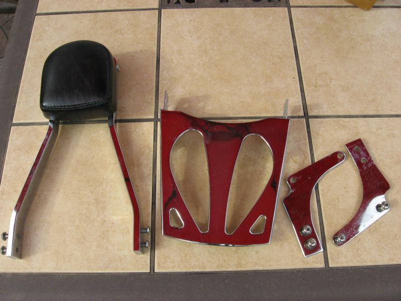 Motorcycle backrest and luggage rack (jardine?) suzuki marauder