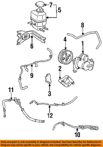 Toyota oem 4441006080 pump & hoses-steering-lower press tube