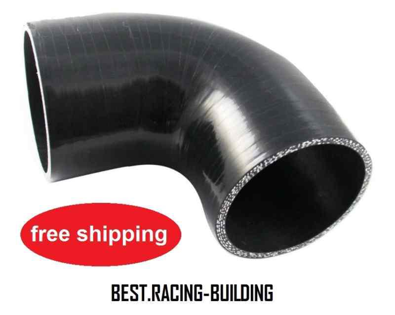 3"-3.0" 90 degree silicone elbow hose coupler 76mm intercooler pipe turbo,black