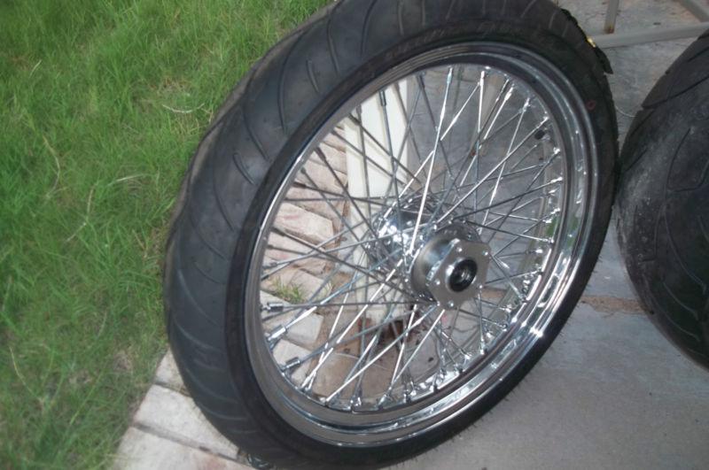 84-99 21 x 3.5  60 spoke custom harley softail wheel  with  120/70-21 tire new