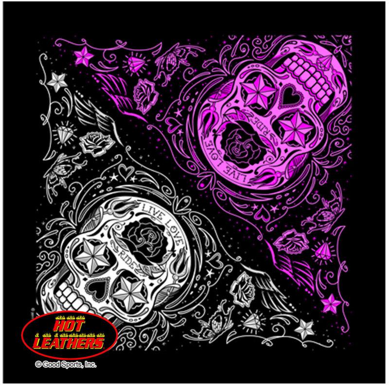 New bandanas - sugar skull,  dia de los muertos -  muerte bandanna head band