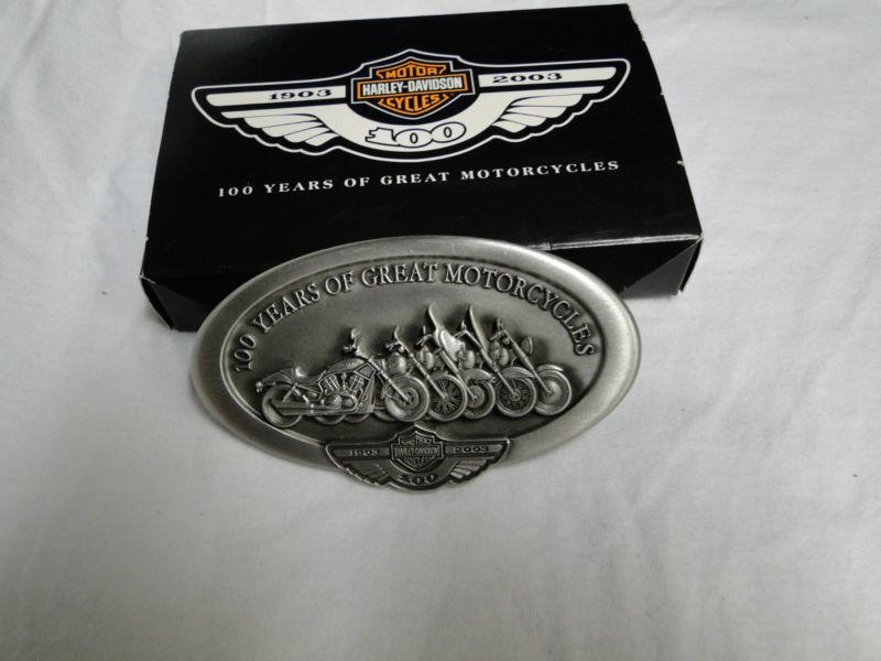 Harley-davidson 100th anniversary belt buckle