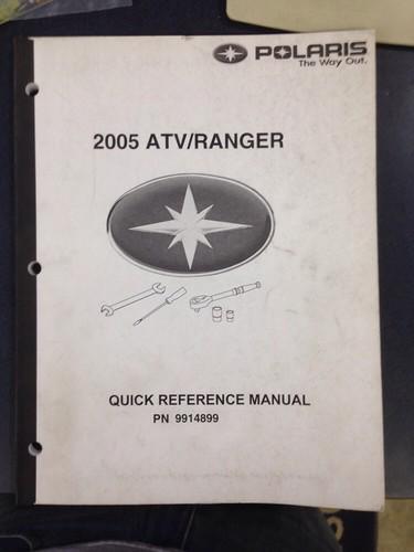 2005 atv/ranger quick reference manual oem 9914889