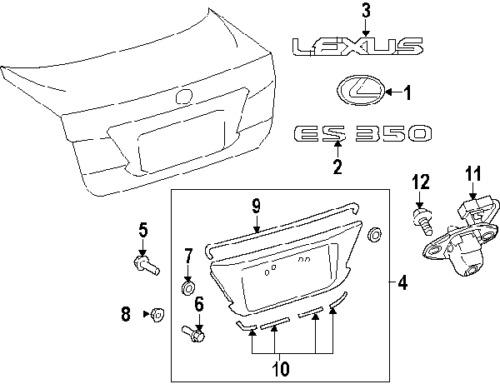 Lexus 7544733110 genuine oem factory original nameplate