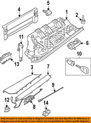 Bmw oem 51167151354 glove box-catch