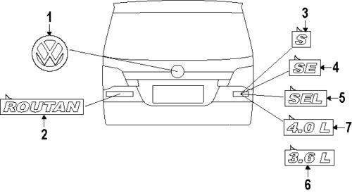 Volkswagen 7b0853675b genuine oem factory original nameplate