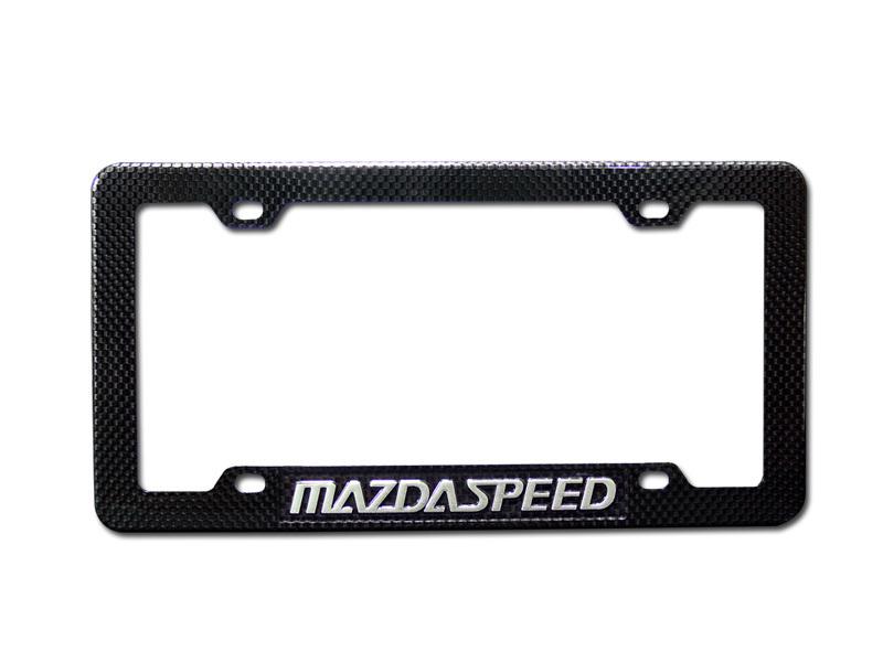 2 x carbon license plate frames mazda-2 3 5 6 cx-5 7 9 mazdaspeed 3