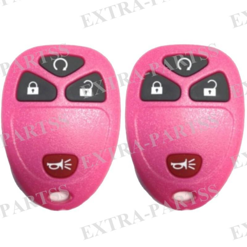 2 new pink gm chevy gmc keyless entry remote key fob clicker beeper 15913421
