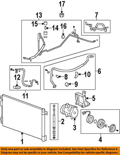 Gm oem 22918340 a/c condenser, compressor & lines-condenser