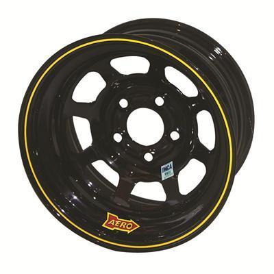 Aero race wheels 51 series black powdercoat spun-formed wheel 15"x10" 5x5" bc
