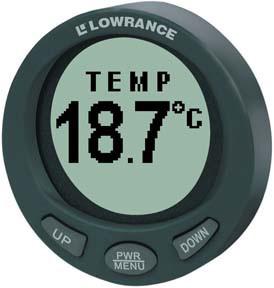 Lowrance lst-3800 in-dash depth & temperature marine digital gauge 47-94