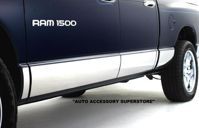02-08 dodge ram quad cab: stainless rocker panels! top quality: easy install!
