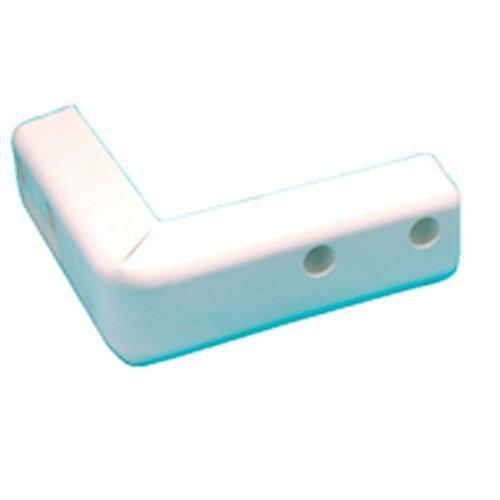 Dock edge protect bumper corner - white - 12" x 2.5" x 1.5" 1059-f