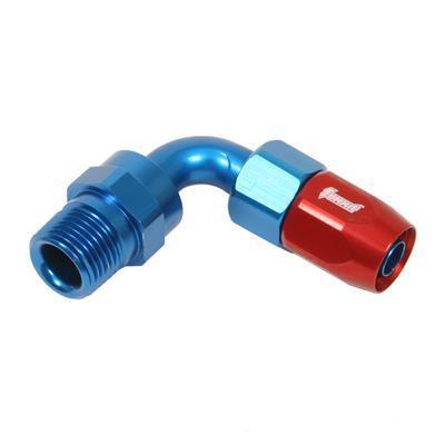 Summit 240120 hose end reusable 90 deg -12 an hose to male 3/4" npt red/blue ea