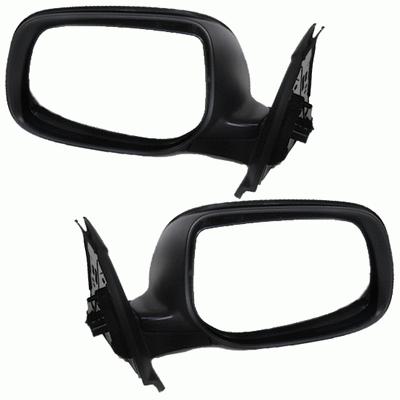 Textured power heated side view door mirror pair set driver passenger left+right