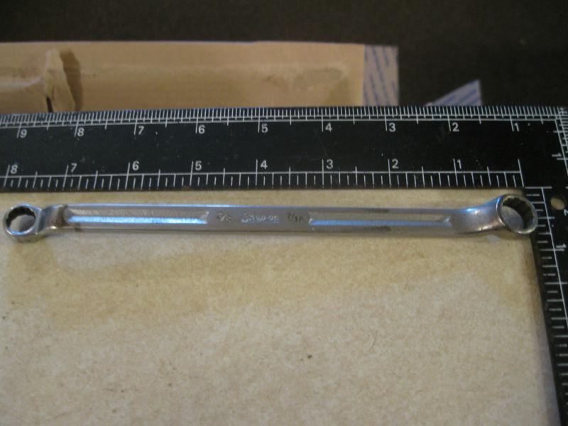 Snap on  12pt box end chrome 10 deg offset wrench 3/8-7/16"sae