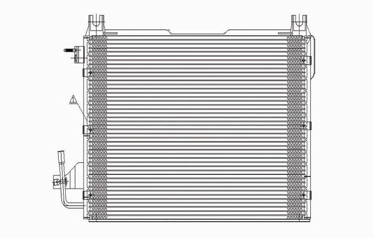 Replacement ac condenser parallel flow type 98-02 dodge ram pickup 55055824ab