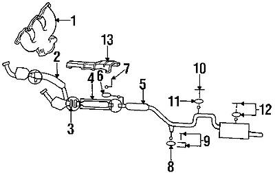 Ford f3dz5e241a genuine oem factory original converter & pipe gasket