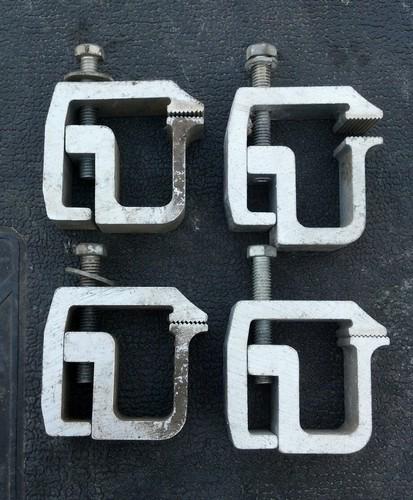 Four  4 truck cap clamps  camper topper shell mounting lid aluminum