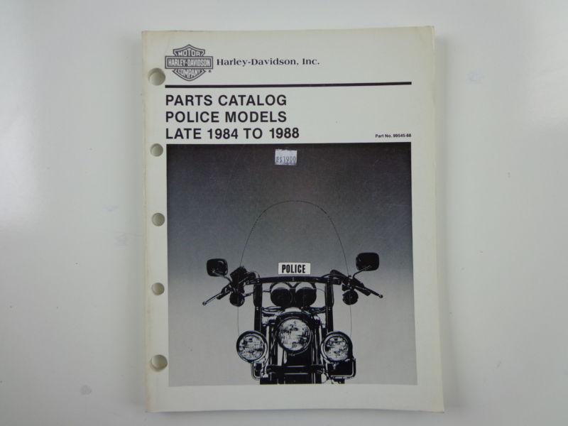 Harley davidson late 1984-88 police models parts catalog 99545-88 #3