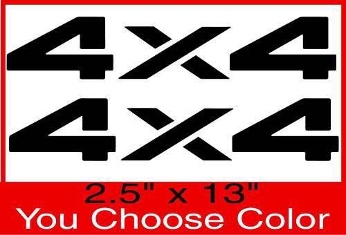 4x4 decals-chevy,ford,dodge,toyota truck-pair (x2)