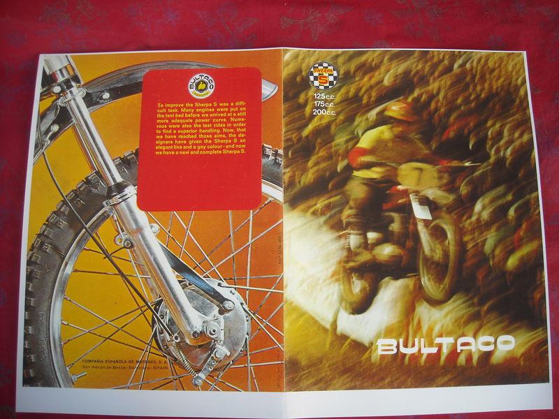 Bultaco sherpa s" mk2, 125-175-200 cc, photocopy factory sales brochure