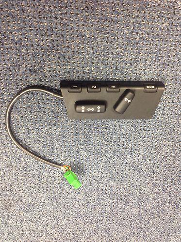 1994-97 volvo 850 left driver front power seat control w/ memory switch