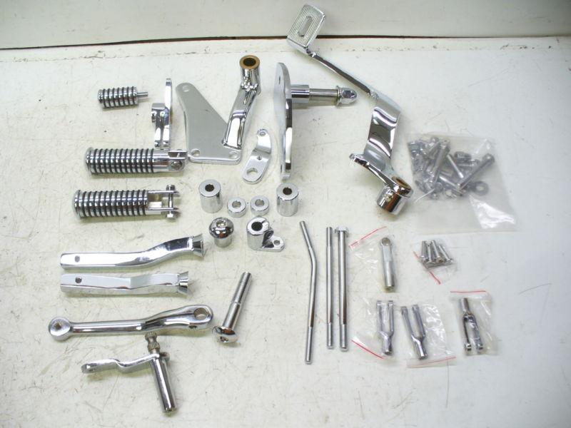 Harley 88-90 xl sportster chrome forward control kit; cci 17551