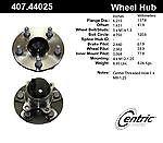 Centric parts 407.44025 front hub assembly