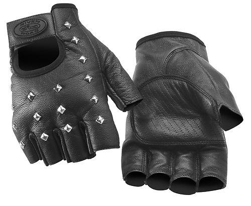 New river road mens vegas shorty leather gloves, black, xs