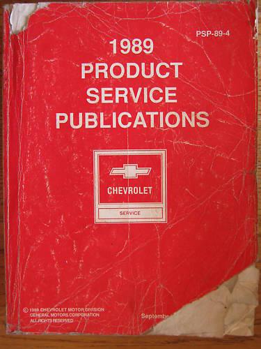 1989 chevrolet product service publications bulletins 4 original good cond