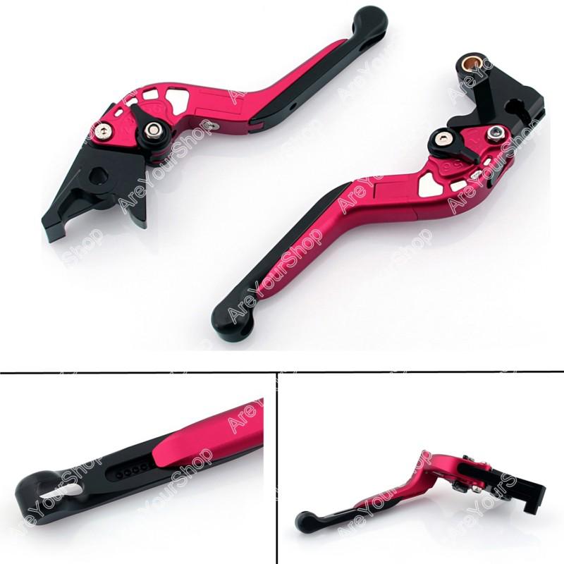 Folding extendable brake clutch levers honda cbr600rr 07-13 cbr1000rr 08-13 red