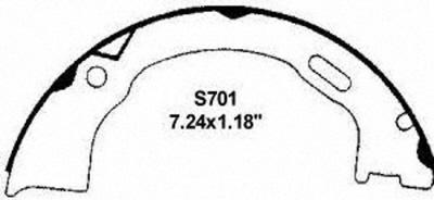 Wagner pab701 parking brake shoe-thermoquiet parking brake shoe