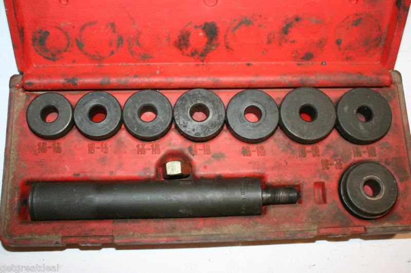 Snap-on tools heavy duty bushing driver set 10pcs a158b in plastic case