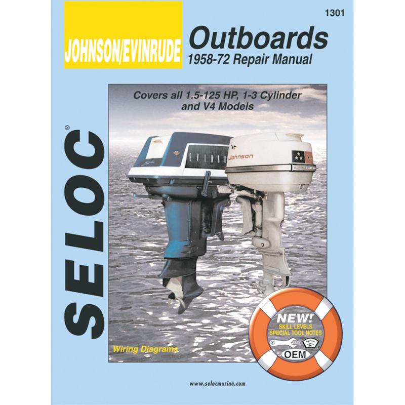 Seloc service manual - johnson evinrude outboards - 1958-1972 - 1.5-125 hp, 4127