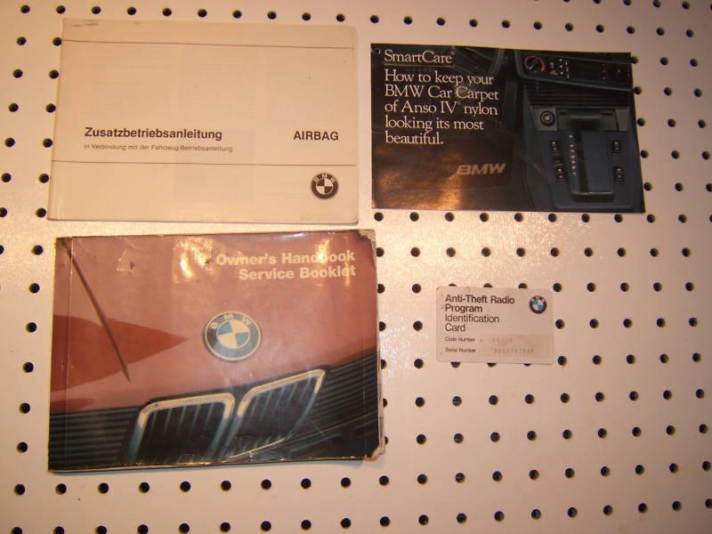 Bmw 535i /528e/524td  owner's handbook service booklets