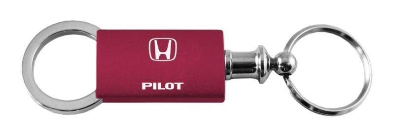 Honda pilot burgundy valet metal key chain ring tag key fob logo lanyard