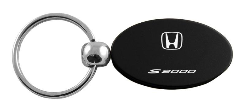 Honda s2000 black oval metal keychain car ring tag key fob logo lanyard