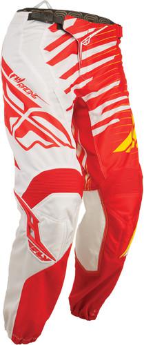 Fly racing kinetic shock mens mesh pants red/yellow 40