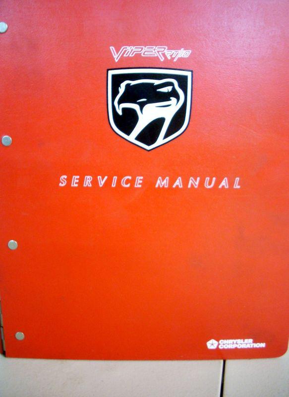 1992 92 93 1993 dodge viper service shop repair manual book