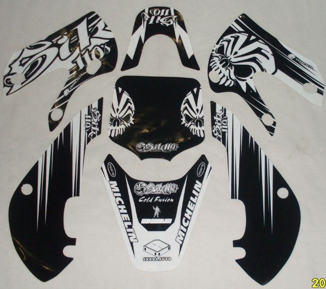 New motorcycle dirt pit bike parts kawasaki klx110 3m graphics decal stickers 07