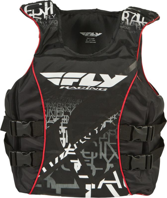 Fly racing pullover life vest black/white medium 36-40in.