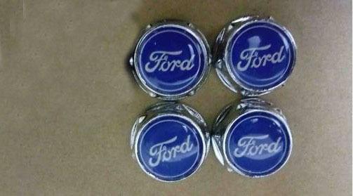 Ford blue logo emblem metal license plate frame bolt screw set usa shipper 