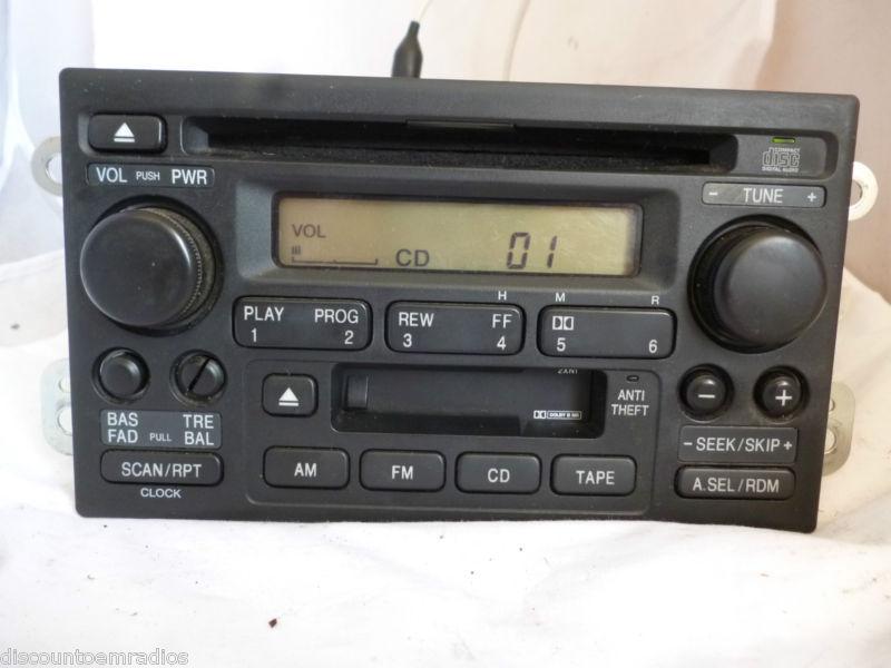 02-04 honda crv radio cd cassette 39101-s9a-a110 & theft code oem *