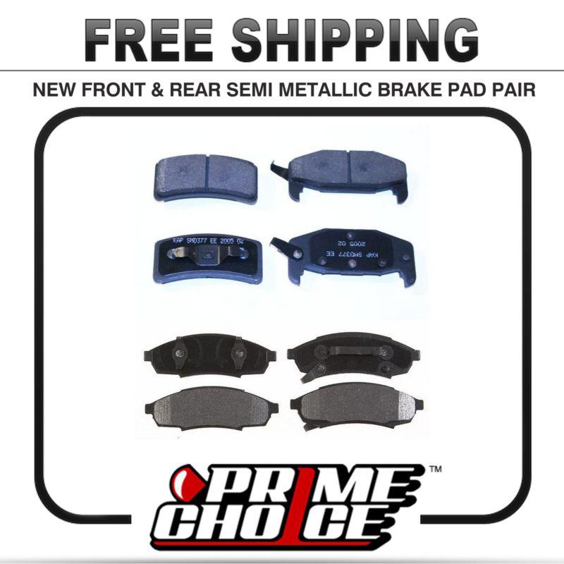 Premium front & rear metallic disc brake pads 2 full complete sets 4 pair 8 pads